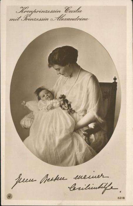 Adel Preussen Kronprinzessin Cecilie Prinzessin Alexa