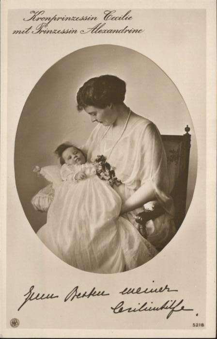 Adel Preussen Kronprinzessin Cecilie Prinzessin Alexa