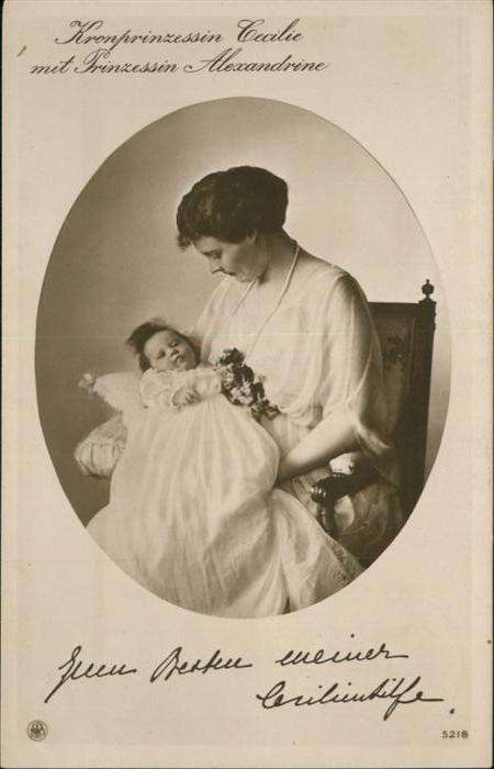 Adel Preussen Kronprinzessin Cecilie Prinzessin Alexa
