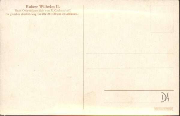Wilhelm II nach Originalgemälde von R. Grabendorff – Bild 2