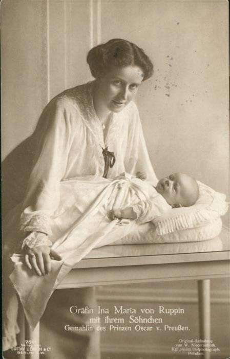 Adel Preussen Gräfin Ina Maria von Ruppin Sohn