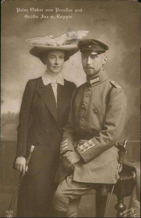 Adel Preussen Prinz Oskar Gräfin Ina-Maria von Ruppin