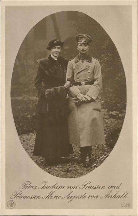 Adel Preussen Prinz Joachim Prinzessin Marie Auguste
