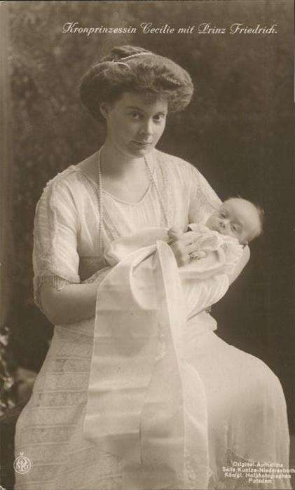 Adel Preussen Kronprinzessin Cecilie Prinz Friedrich