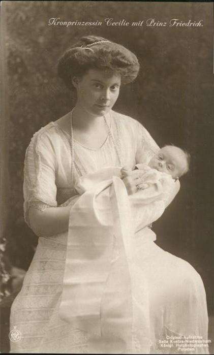 Adel Preussen Kronprinzessin Cecilie Prinz Friedrich