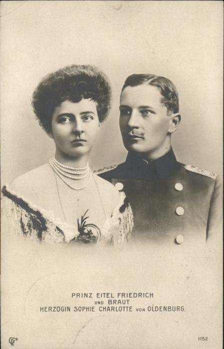 Adel Preussen Prinz Eitel Friedrich Herzogin Sophie C
