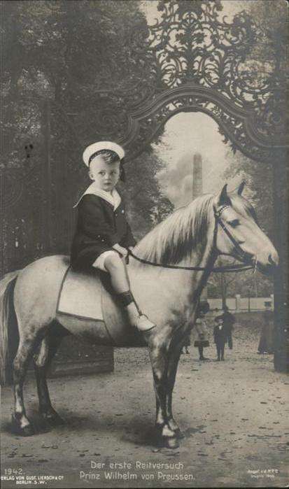 Adel Preussen Prinz Wilhelm Reiten Pferd