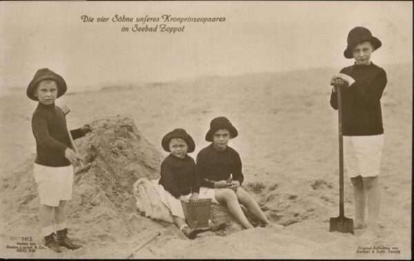 Adel Preussen Kinder Prinzen Seebad Zoppot Strand