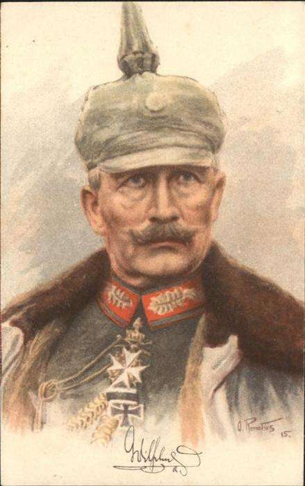 Wilhelm II Pickelhaube Militaria Künstler O. Renat