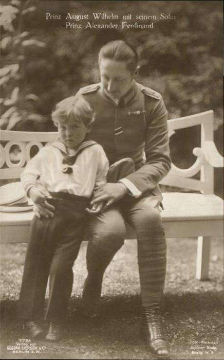 Adel Preussen Prinz August Wilhelm Prinz Alexander Fe
