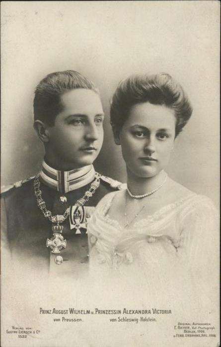 Adel Preussen Prinz August Wilhelm Prinzessin Alexand
