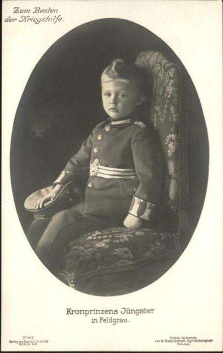 Adel Preussen Kronprinz Jüngster Feldgrau