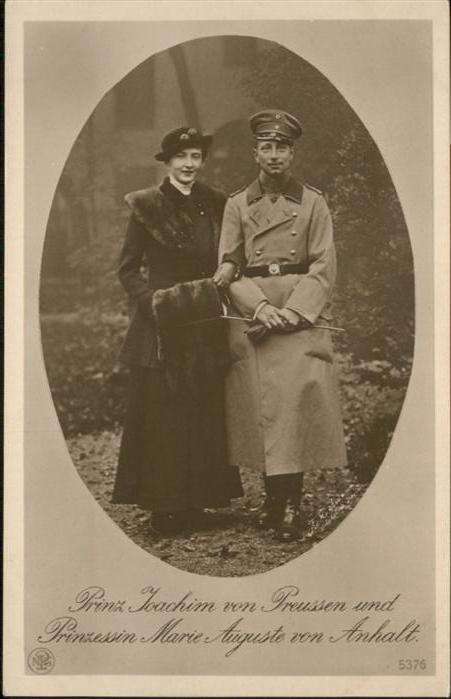 Adel Preussen Prinz Joachim Prinzessin Marie Auguste