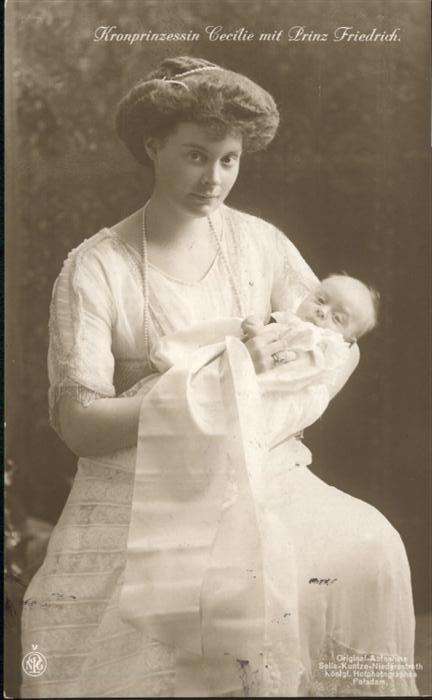 Adel Preussen Kronprinzessin Cecilie Prinz Friedrich