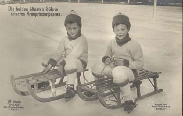 Adel Preussen Söhne Kinder Prinzen Schlitten