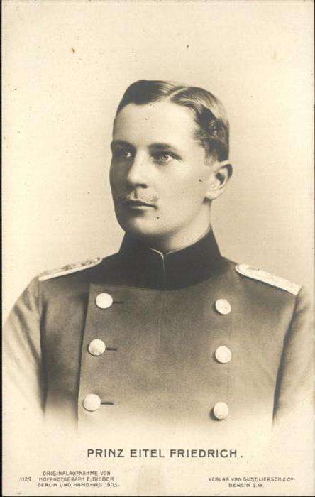 Adel Preussen Prinz Eitel Friedrich