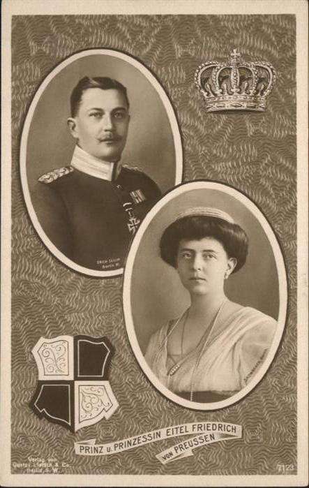 Adel Preussen Prinz Eitel Friedrich Herzogin Sophie C