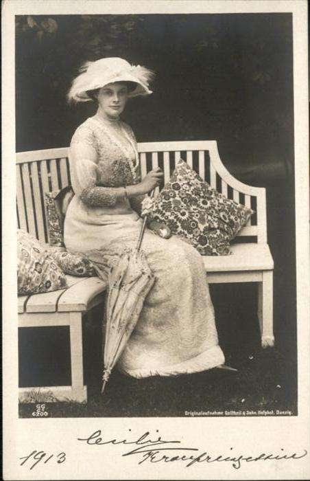 Adel Preussen Kronprinzessin Cecilie Hutmode