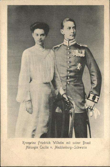 Adel Preussen Kronprinzessin Cecilie Kronprinz Friedr