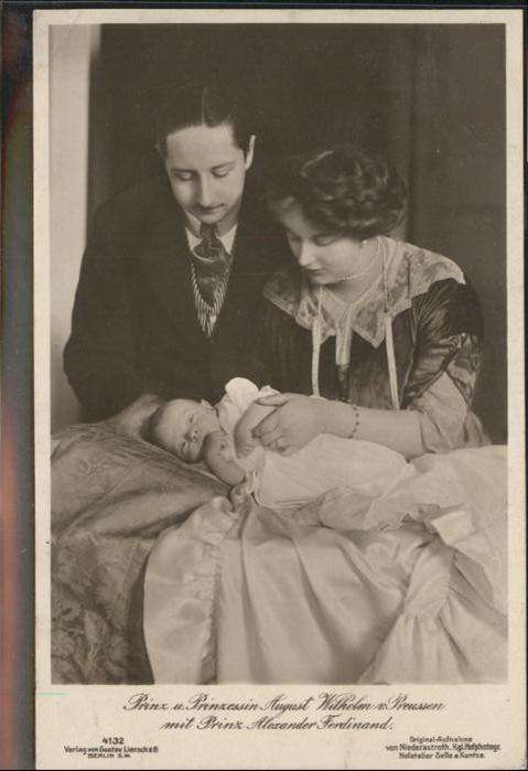 Adel Preussen Prinz August Wilhelm Prinzessin Alexand