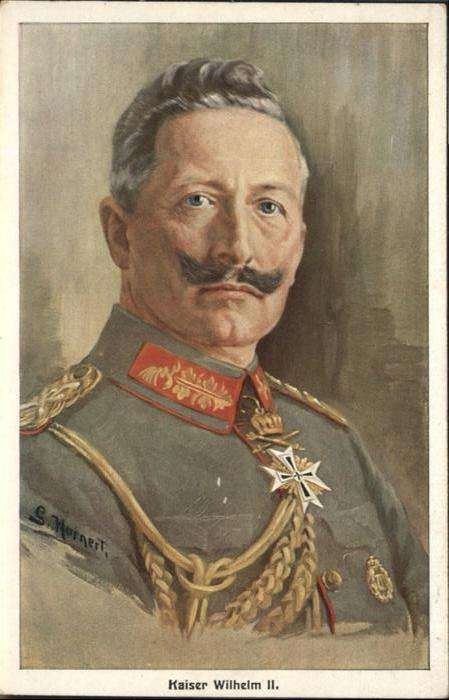Wilhelm II Künstler Hornert Militaria