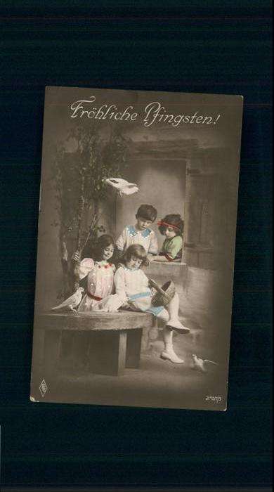 Pfingsten Pentecost Pentecote Kinder Tauben Korb