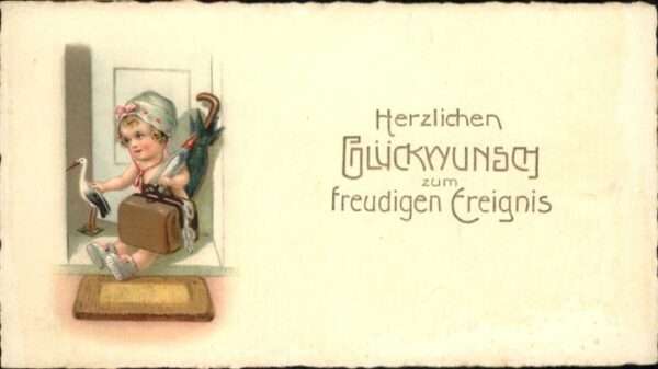 Glueckwunsch Koffer Kind