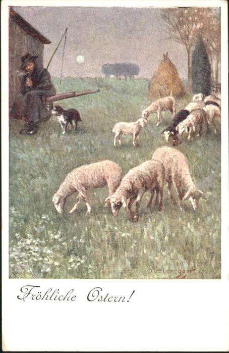 Ostern Easter Paques Schafe Hirte