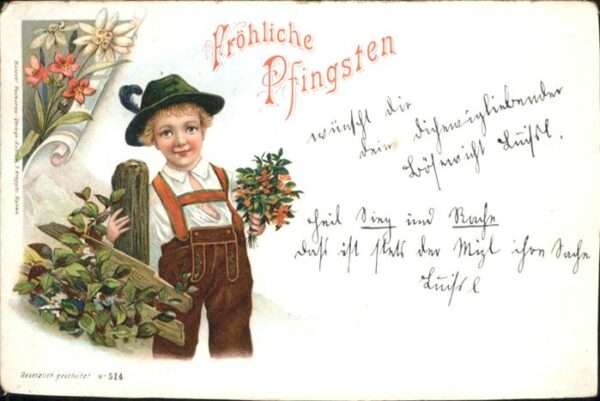 Pfingsten Pentecost Pentecote Trachten Bayern