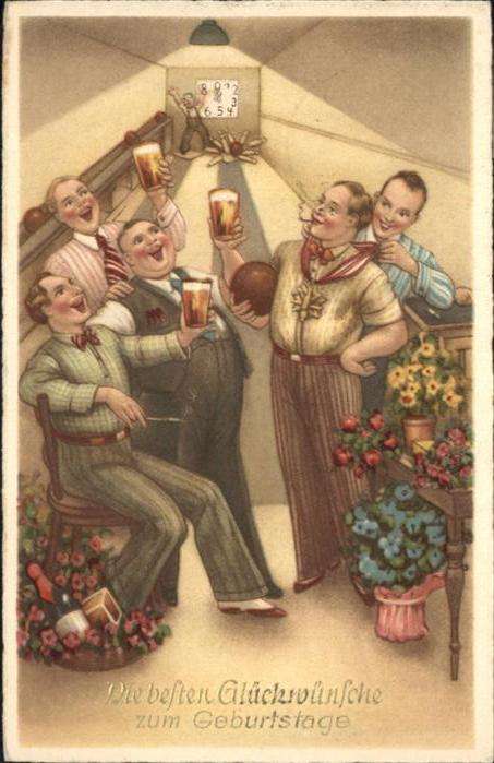 Geburtstag Bier Kegeln Blumen