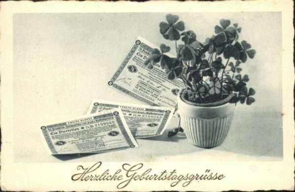 Geburtstag Geldscheine Kleeblätter