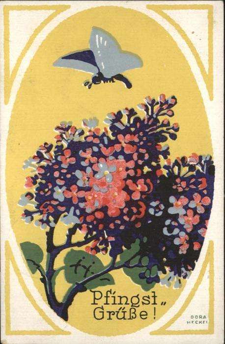 Pfingsten Pentecost Pentecote Künstler Dora Heckel Schmetterling