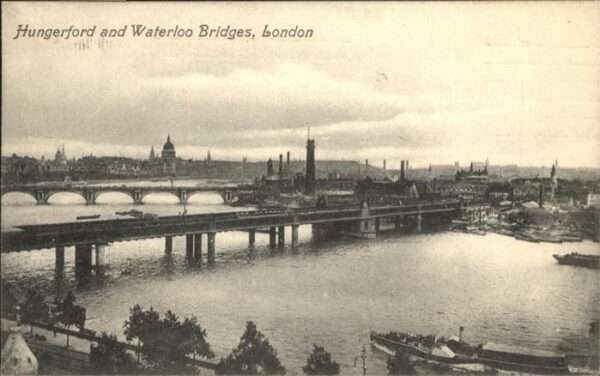 London Hungerford Waterloo Bridges Schiff
