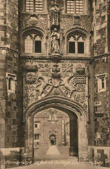 Cambridge Cambridgeshire St Johns College Entrance Gate