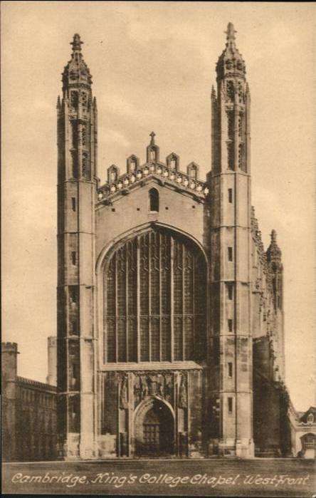 Cambridge Cambridgeshire Kings Chapel West Front
