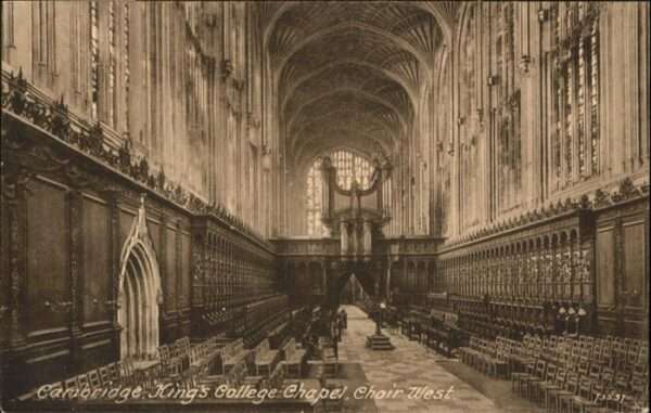 Cambridge Cambridgeshire Kings College Chapel Chair West