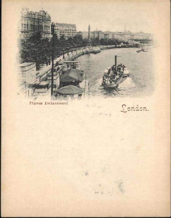 London thames Embankment Schiff