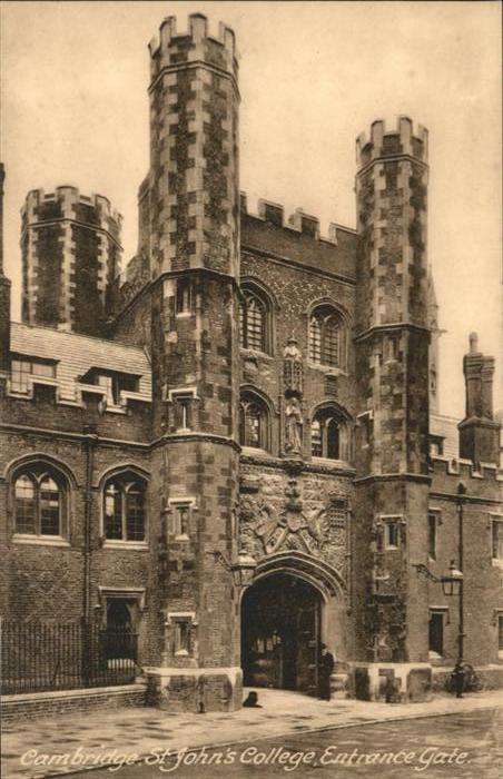 Cambridge Cambridgeshire St Johns College Entrance Gate