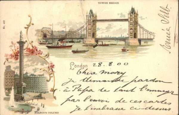 London Tower Bridge  Nelsonas Column