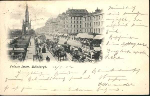 Edinburgh Scotland Princess Street Kutsche