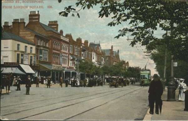Southport UK London Square Strassenbahn