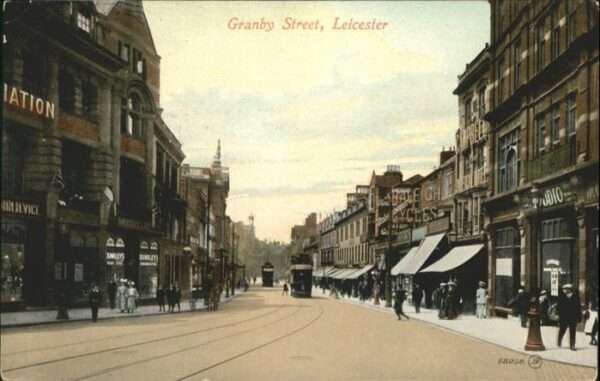 Leicester United Kingdom Granby Street Strassenbahn