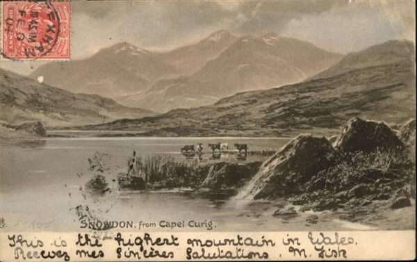 Snowdon Capei Curig highest mountain in
Wales