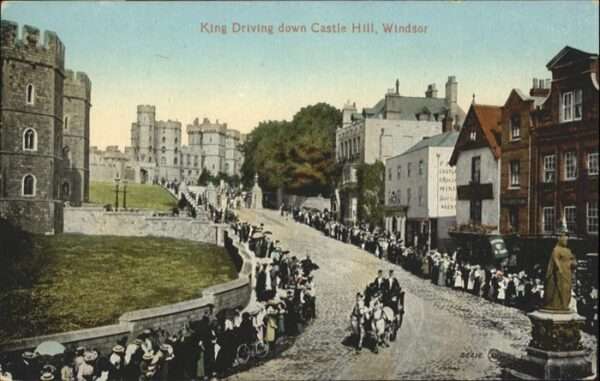 Windsor Castle King Driving down Castle Hill
