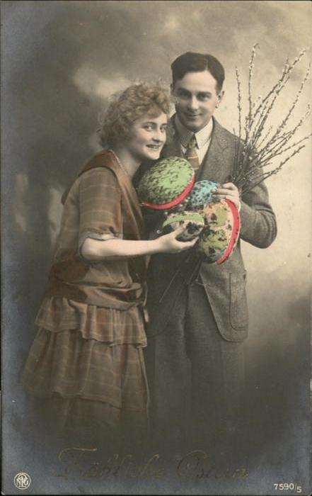 Ostern Easter Paques Paar Ostereier