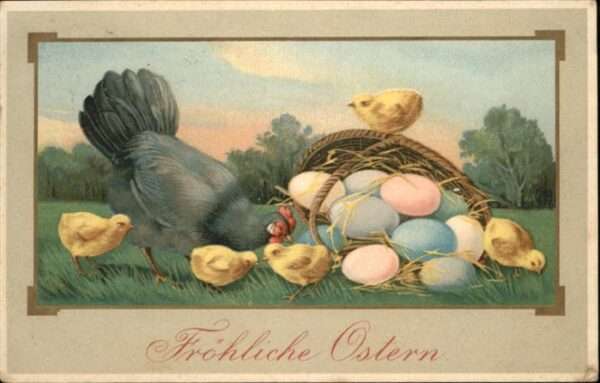 Ostern Easter Paques Küken Geflügel Ostereier