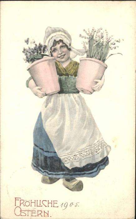 Ostern Easter Paques Kind Mädchen Tracht