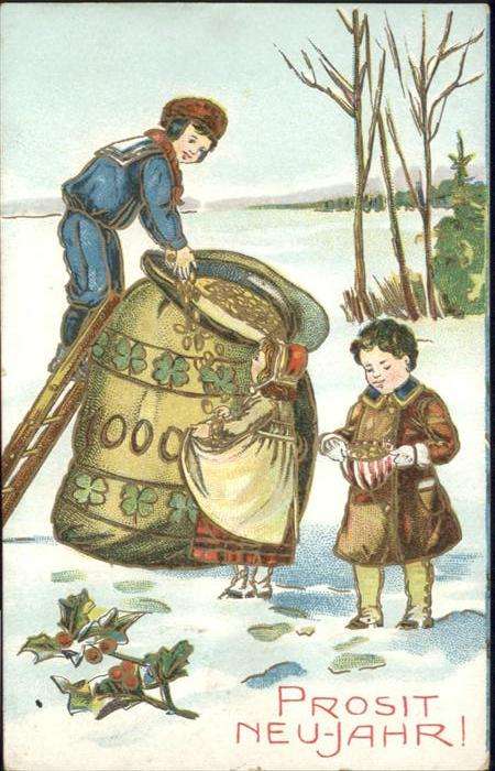 Neujahr Kinder Goldtaler