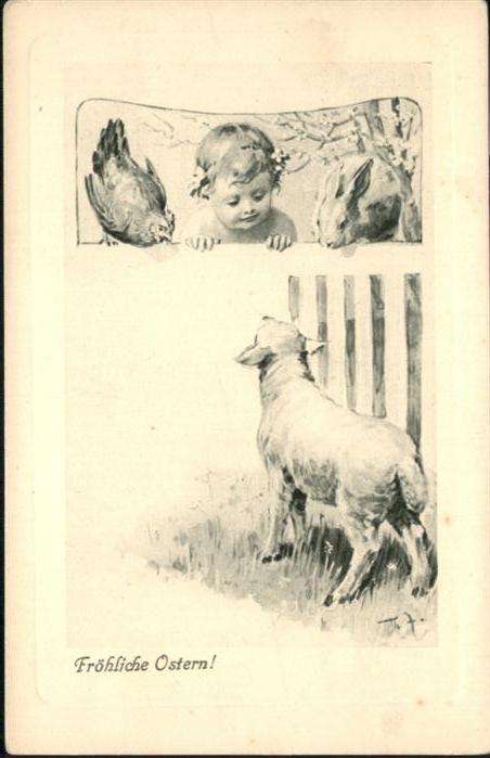Ostern Easter Paques Schaf Hase