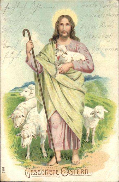 Ostern Easter Paques Hirte Schafe